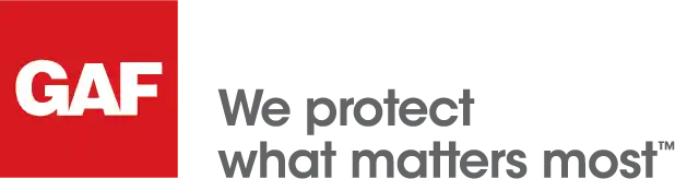 GAF Logo with tag line: We protect what matters most