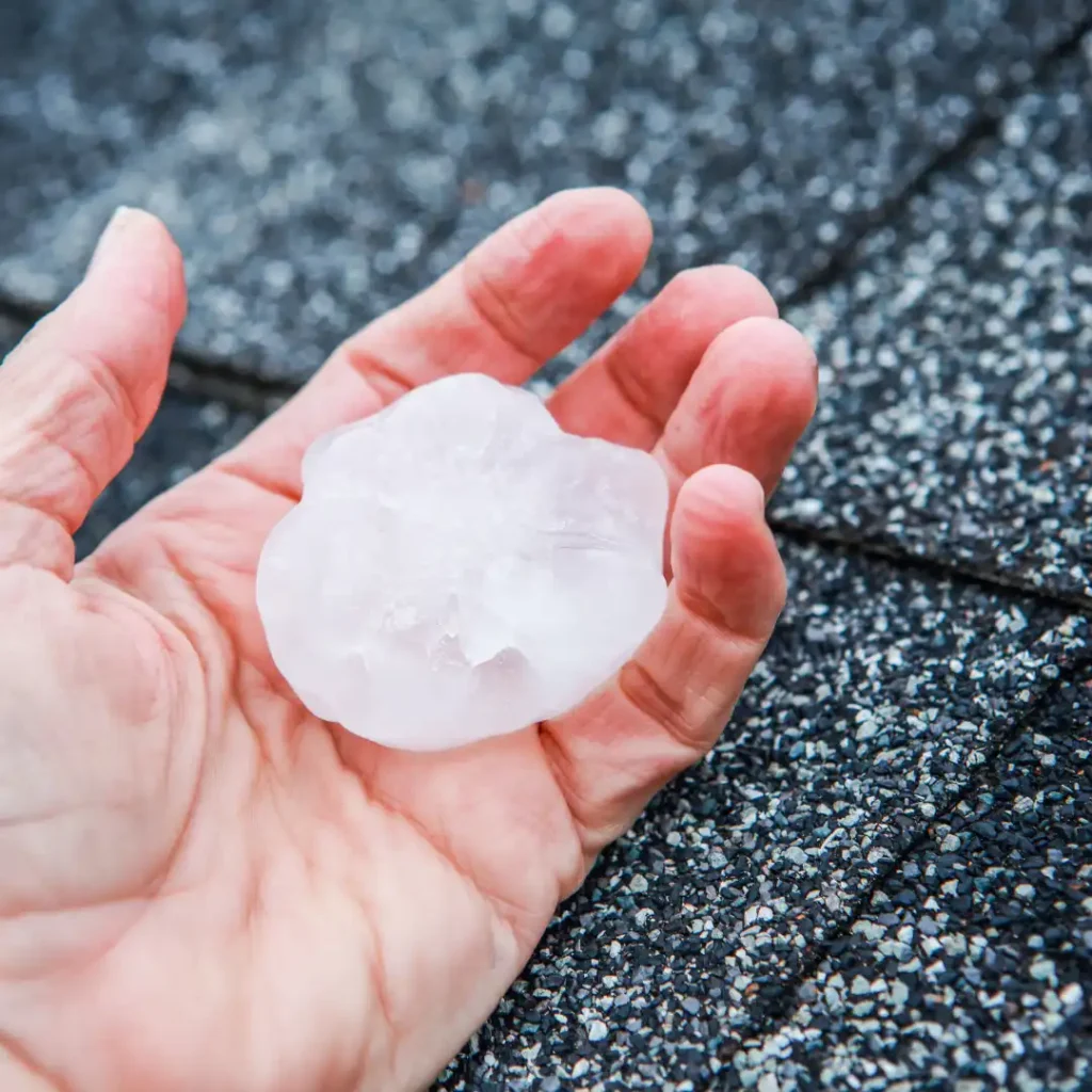 Hail stone found on roof in Northern Michigan