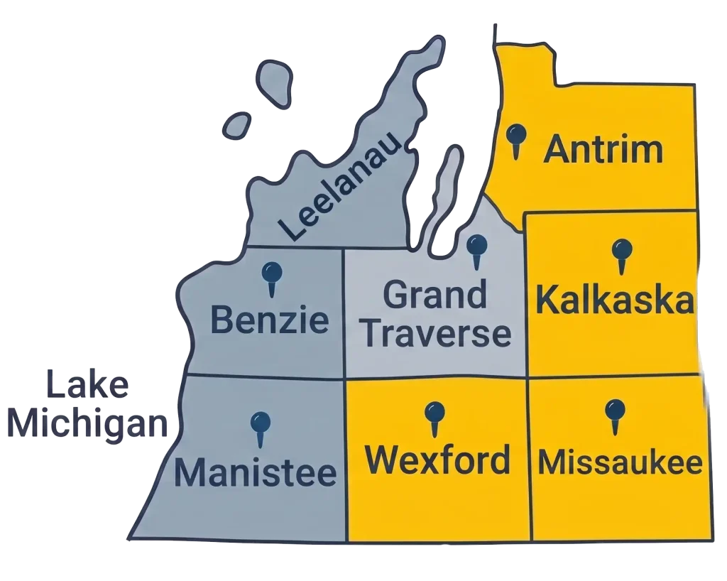 Counties Served in Northwest Michigan for Roofing